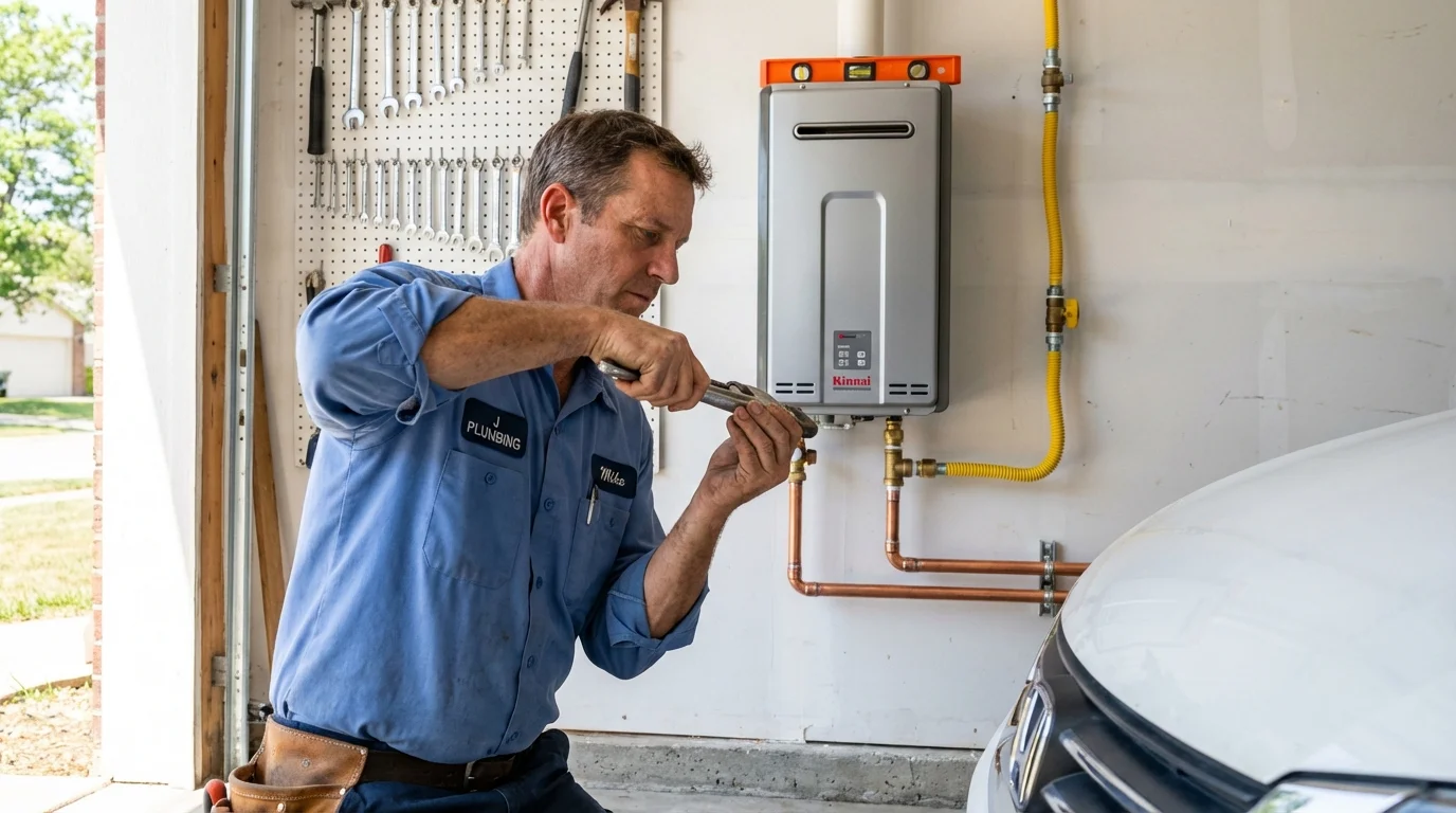 Tankless water heater installation by a Johns Plumbing LLC plumber in Altadena